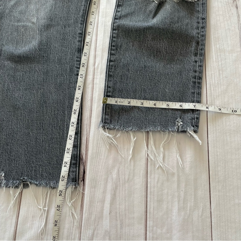 Levi’s Premium Wedgie Straight Jeans Women’s 29 Black Gray Faded Button Fly EUC - Picture 14 of 16